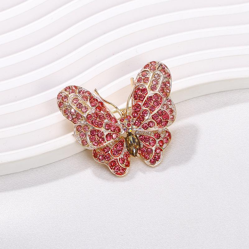 Butterfly Brooch Rhinestone Flower Butterfly Brooch Temperament Fashion Insect Coat Pin Coat Corsage Accessories