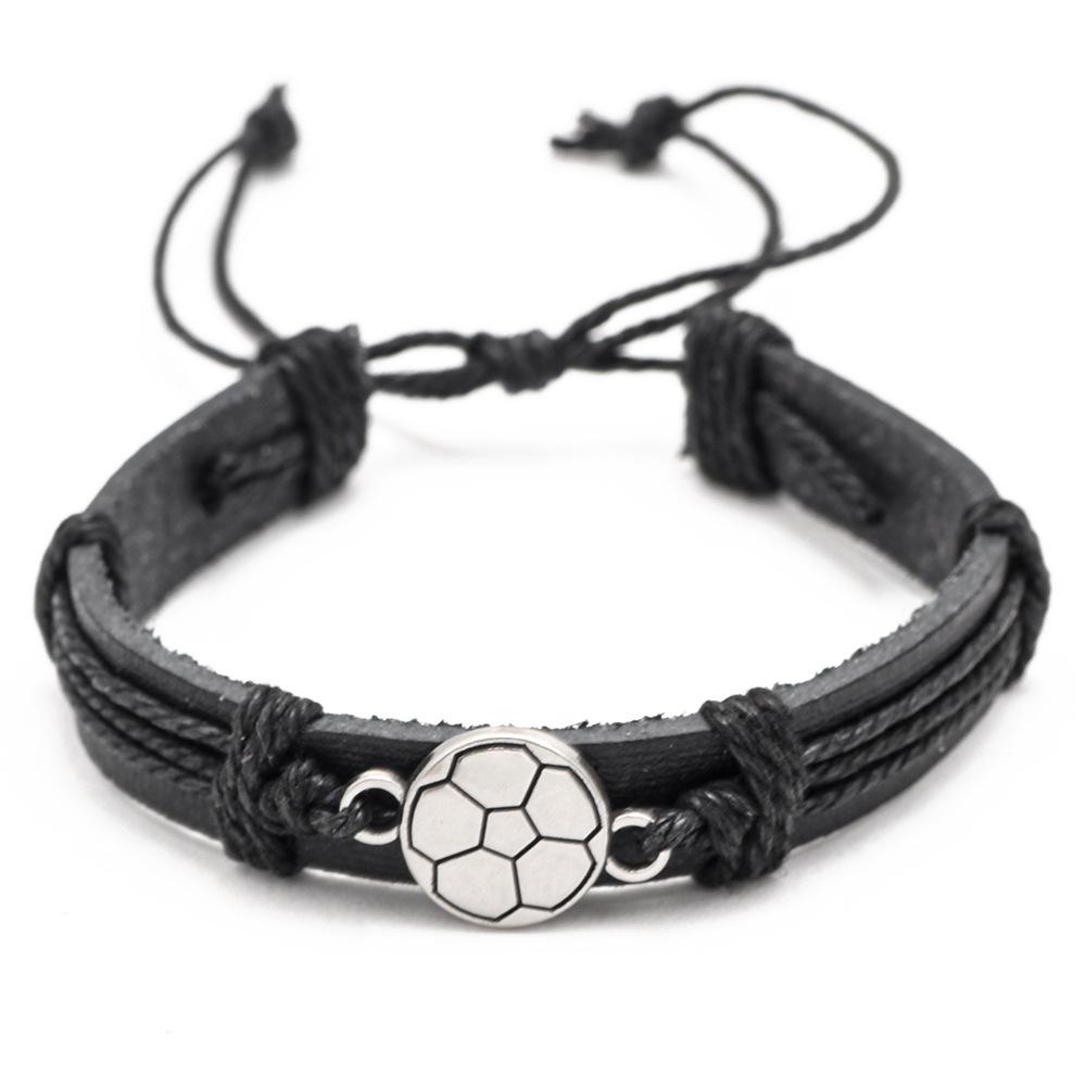 Leather Bracelet Basketball Baseball Football Softball Sports Leather Bracelet