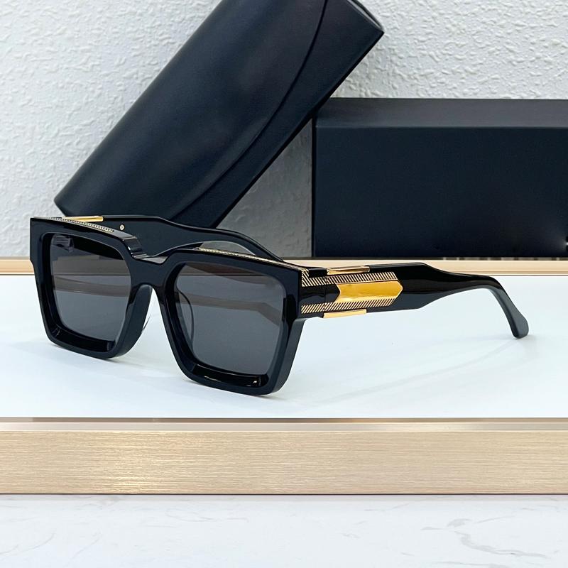 

Новейшие роскошные дизайнерские солнцезащитные очки квадратные толстые ацетатные брендовые модные трендовые мужские и женские UV400 уличные классические THE BOSS I AS Pictures