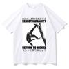 Rejeter l'Humanité Retourner au Singe T-shirt Mignon Drôle Meme Singe Japonais Impression Graphique T-shirt Homme Coton T-shirts Oversize