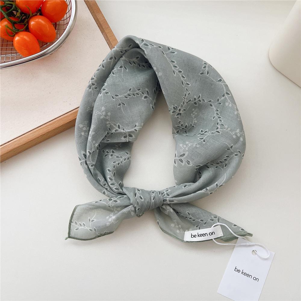 55 Polka Dot Silk Scarf: Spring Summer Korean Fashion Headscarf & Decorative Hairband for Women