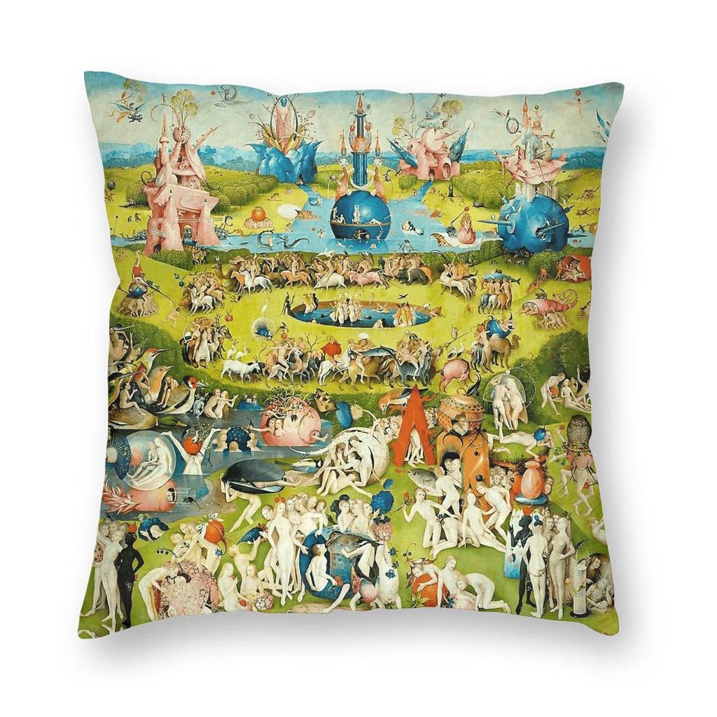 Garden Of Earthly Delights Hieronymus Bosch Pillowcase Polyester Linen Velvet Creative Zip Decor Home Cushion Cover