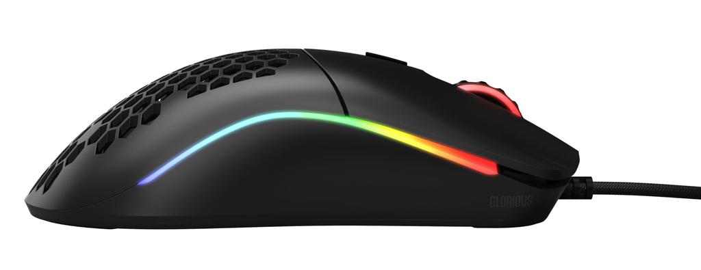 Glorious Model O Gaming Mouse, Black, RGB, 6 Programmable Buttons, Illuminated USB Mouse, Lightweight, Official Japanese Product (67g)