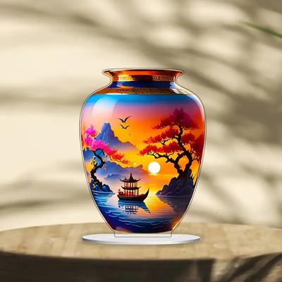 Stand Display Collectible Display - 2D Flat Acrylic Desktop Ornament, Wall Decor Art, Four Seasons Decoration, Novelty Home Decor