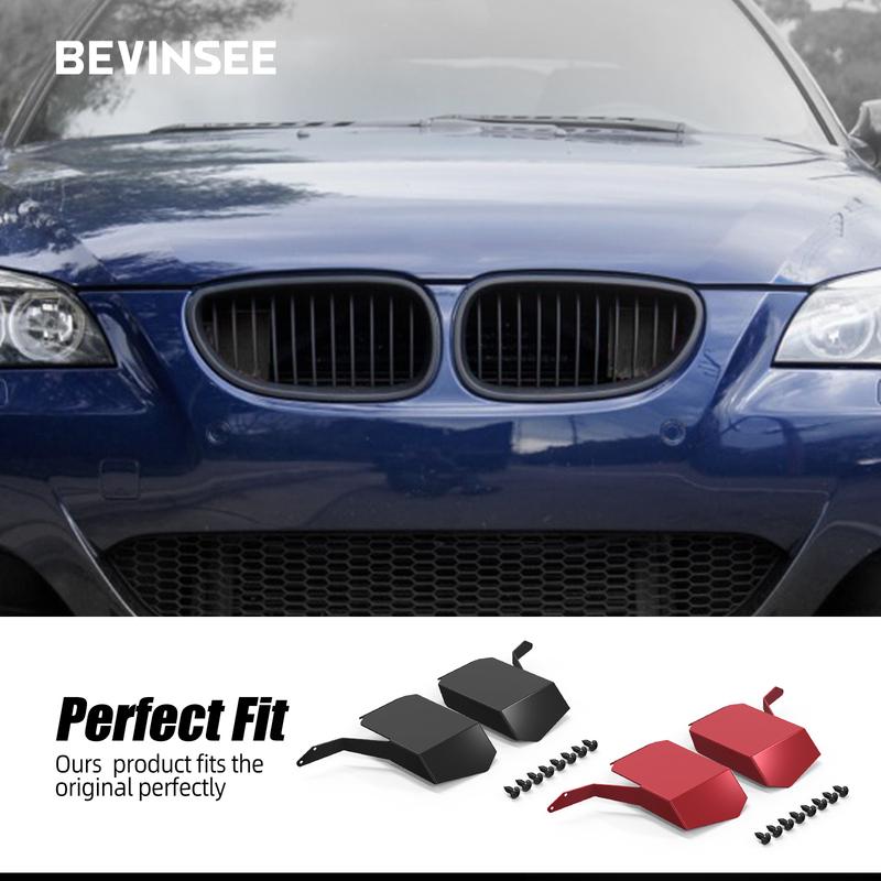 BEVINSEE Air Intake Scoops for BMW E60 E61 M5 520i 525i 530i 535i 520d 525d 530d 535d 2007-2010