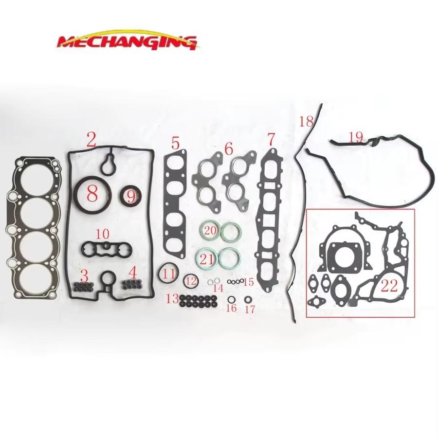 

3SGE ПОДХОДИТ ДЛЯ TOYOTA MR2 CELICA CORONA 16V 2.0 Полный комплект для капитального ремонта двигателя Прокладка крышки клапанов Маслосъемные колпачки Сальник коленвала