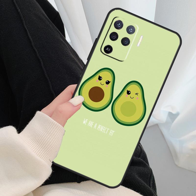 Avocado-Muster-Hülle für Oppo A96 A76 A16 A60 A98 A58 A78 A18 A38 A80 A40 A77 A57 A17 A74 A54 A94 A15 A5 Pro