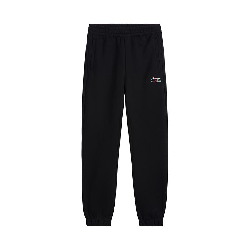 Li-Ning Casual Simple Fashion Versatile Commuter Solid Color Sweatpants Women bottoms AKLVD12-1 S