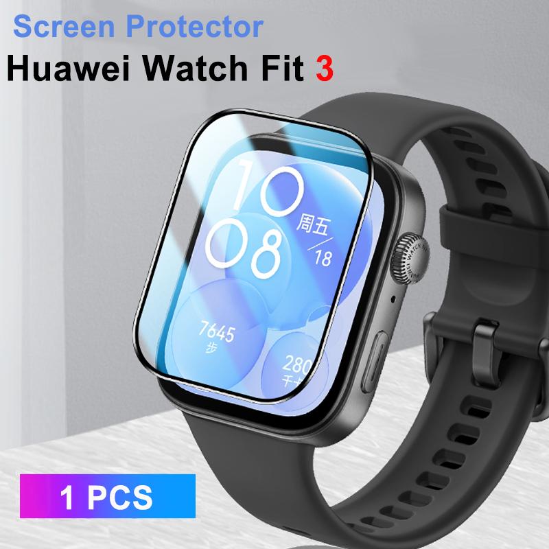 Soft Glass For Huawei Watch Fit 3 Film Cover Smartwatch Curved 9D tempered Screen Protector for huawei watch fit 2 3 accessories