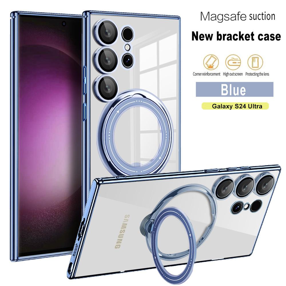 The Bright Shield Rotating Magnetic Stand Is Suitable for The Samsung S24Ultra Phone Case All-inclusive Lens A05S Drop Protection Case