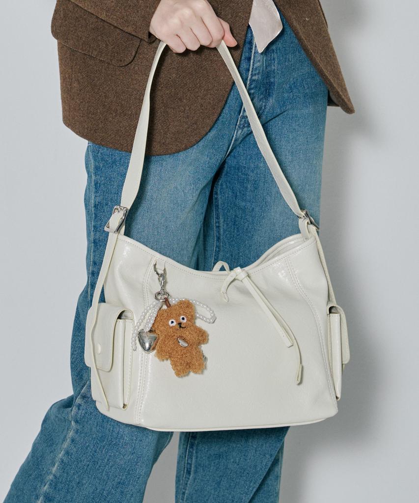 Talli Boucle Bear Keychain_Brown