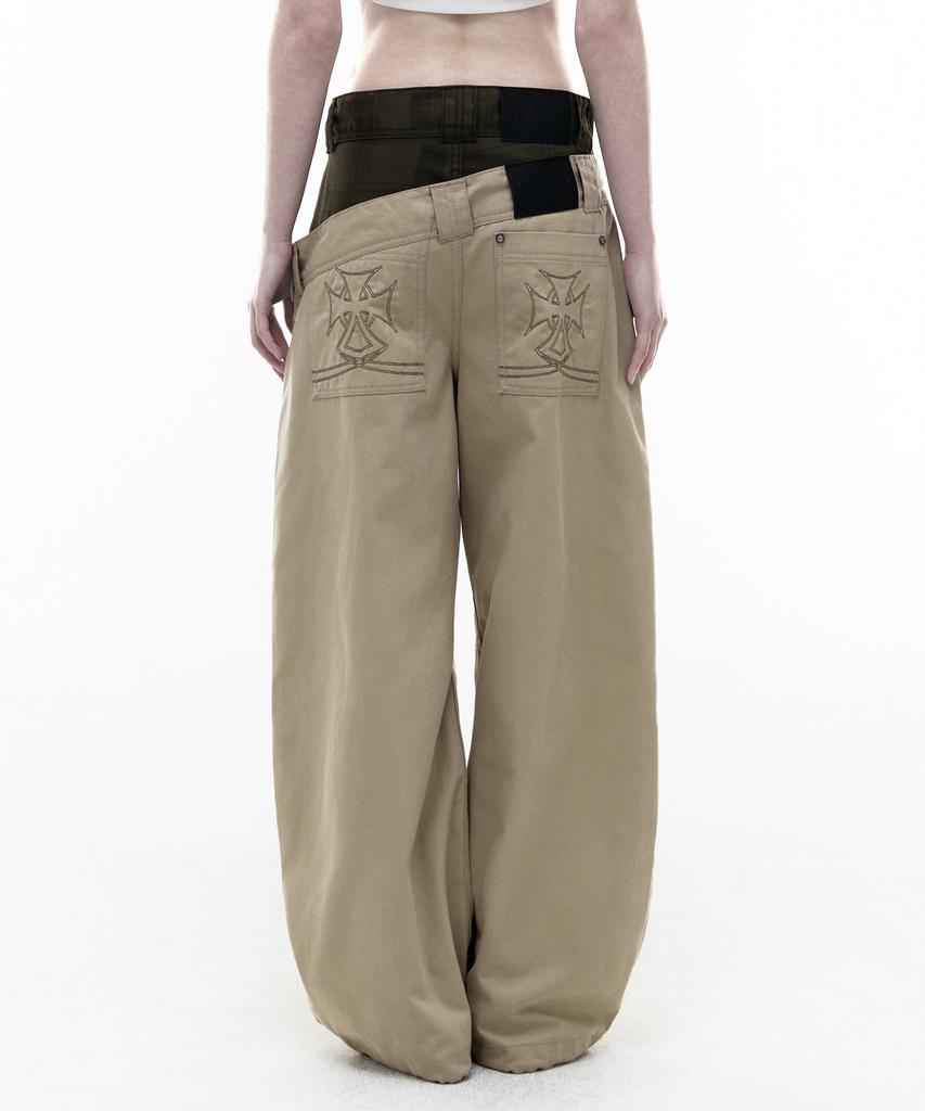 Opeoseu0012 Op. 08 Dual Oblique Cotton Pants Beige