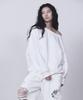 Teulimingbeodeu Scratch Damage Boat Neck Sweat Shirt [ White ]