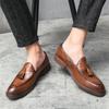 Fashion Size 38-47 Business Men Tassel Shoes Men Luxury Casual Comfortable Fashion Leather Shoes European Style Business Party Shoes