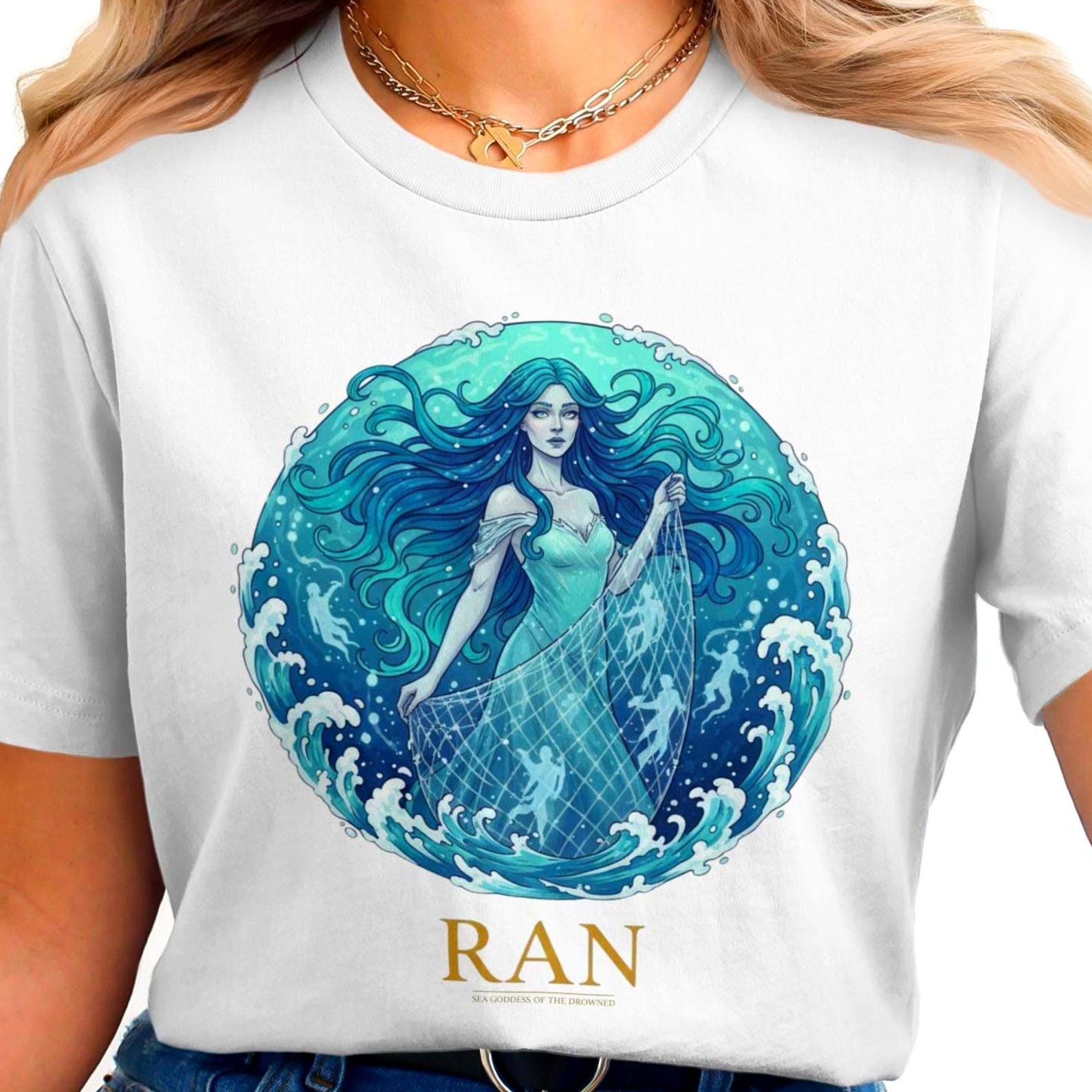 Ran T-Shirt | Norse Mythology | Vintage Norse Goddess Tee 2XL