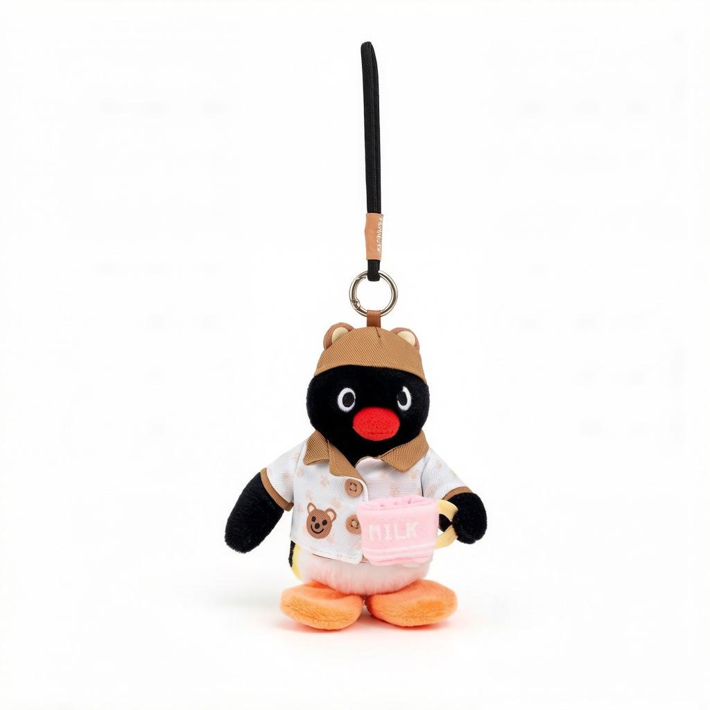 Portachiavi Peluche Pinguino Originale Bambola Ornamento per Zaini