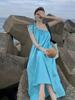 Women's Summer 2026 Irregular One-Shoulder Spaghetti Strap Resort Dress