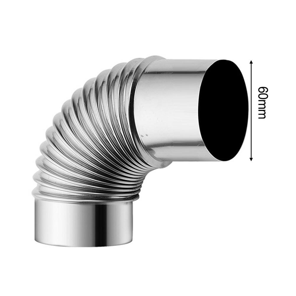 50-100mm Edelstahl Rauchrohr 90 Grad Bogen für Öfen Kamine Räucheröfen BBQ Lüftungen Schornsteineinsatz Bogen