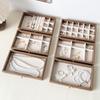 Walnut Three-Layer Jewelry Box: Dustproof & Moisture-Proof Storage for Earrings, Rings, Bracelets