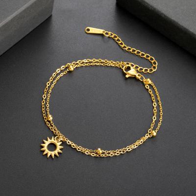 Skyrim Hollow Sun Pendant Bracelet Stainless Steel Women's Fashion Charm Bohemian Jewelry Valentine's Day Gift Wholesale
