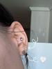 Dieuamour [12Pack] Silk Ribbon Pearl Daily Earring Set