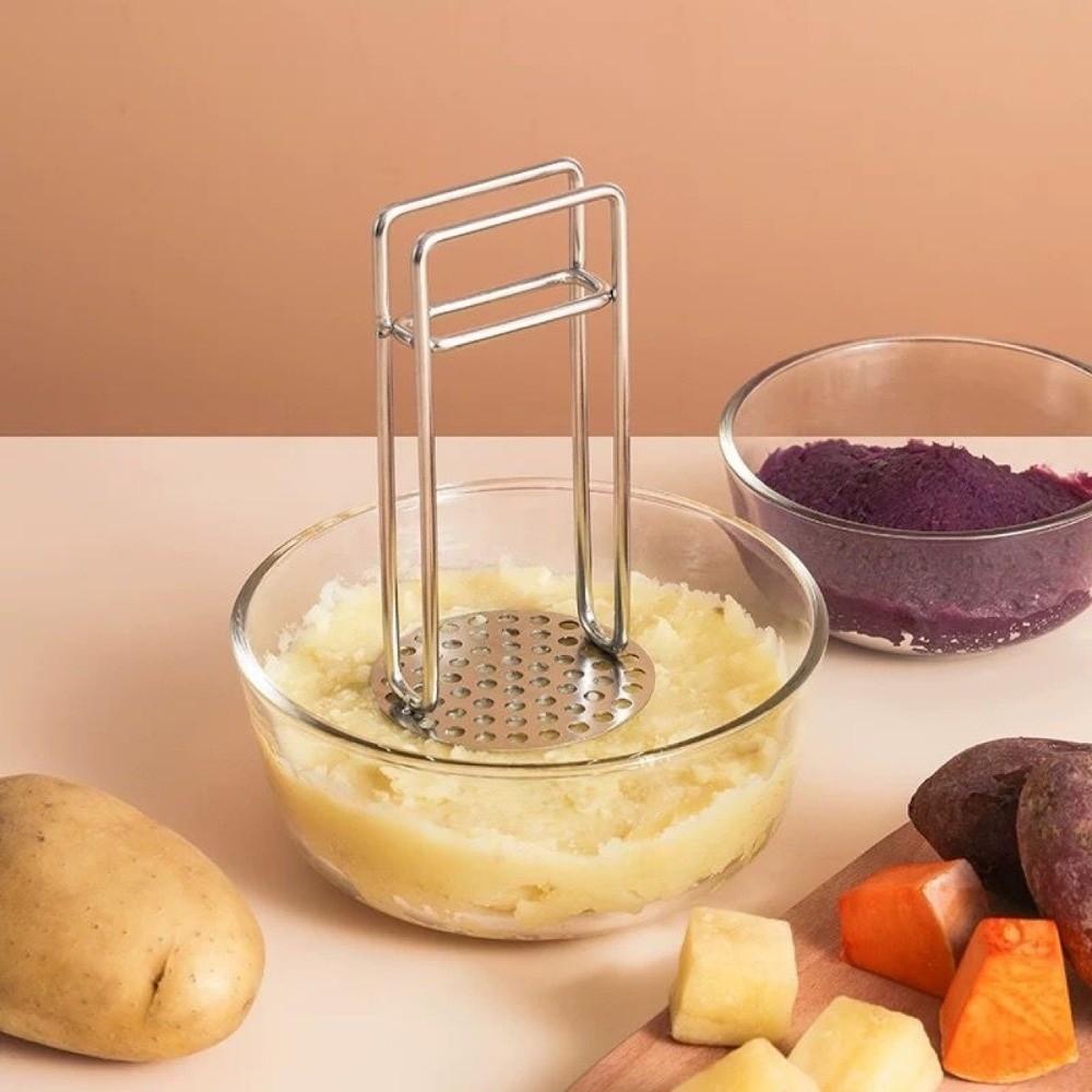 Ergonomiskt handtag potatisstöt 304 rostfritt stål fruktpressare köksredskap tillbehör