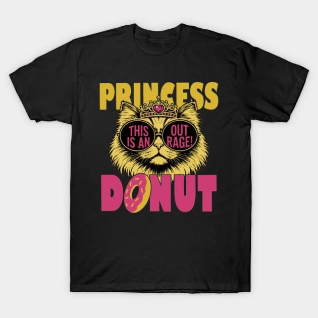 Funny Cat Donut Meme Drama Queen Sunglasses Humor Graphic T-Shirt Unisex S