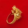 The Same 9999 24K Real Gold Men'S Gold Ring With A Domineering Opening And A Golden Dragon Head As A Birthday Gift For Luxury Je