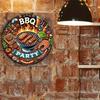 Cartello in Metallo Vintage Griglia per BBQ Decorazione da Parete per Man Cave Garage Pub