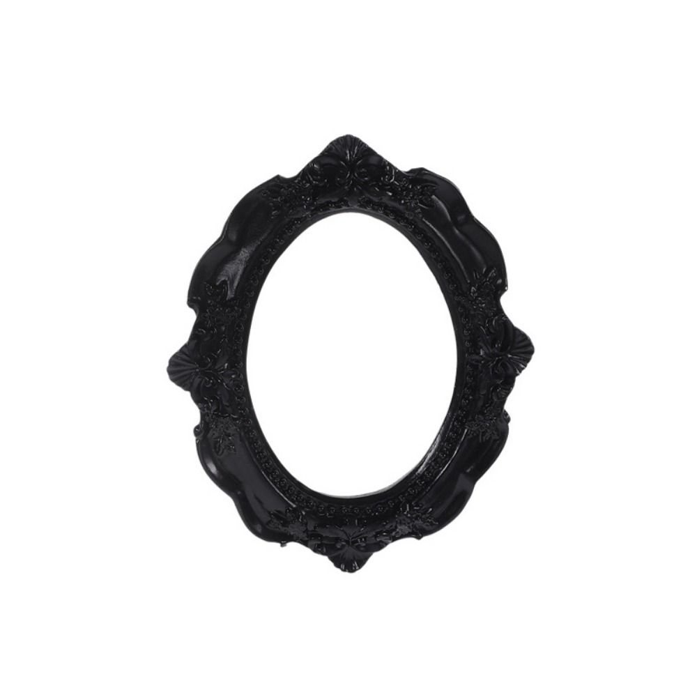 

Small Vintage Picture Frame Black Wall Hanging Photo Frame Resin Frame Miniatures Photo Prop style 1