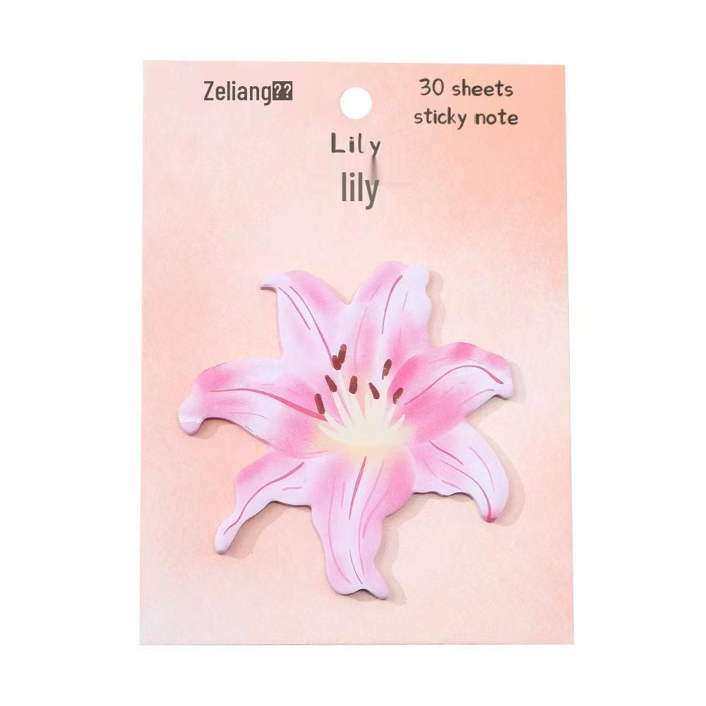 Brocade-Style Floral Sticky Notes: Cute, Fresh, Reusable, Irregularly Shaped Notepad Stickers