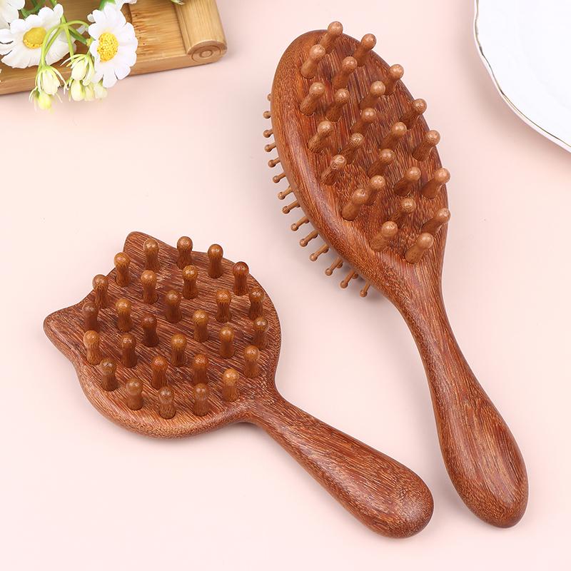 Cushion Massage Combs Double-Sided Wood Cushion Comb Hair Brush For Hair Styling Anti-Static Scalp Stimulating Whole Body Use