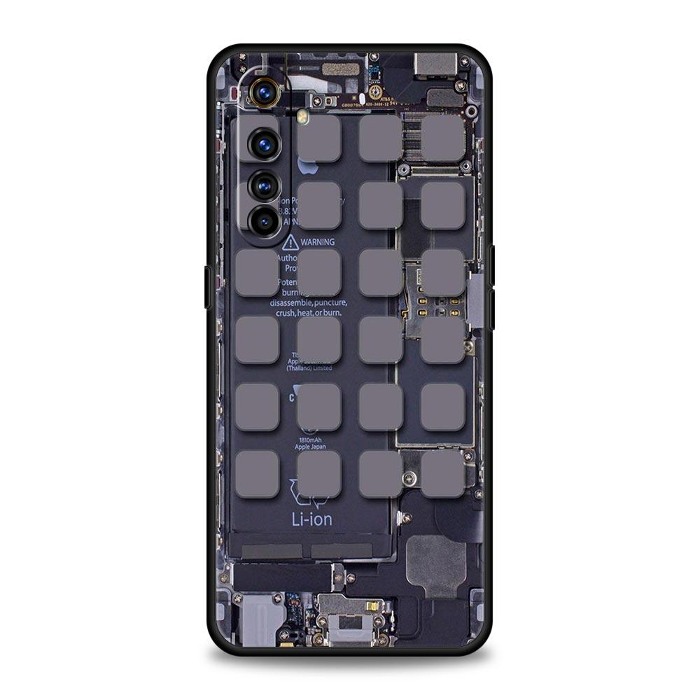

Soft TPU Case For Realme C67 C63 C55 C53 C25 C21 10 11 12 13 GT 2 3 5 Pro Plus 5G Shockproof Phone Cover Inside Circuit Board 13 Pro Plus