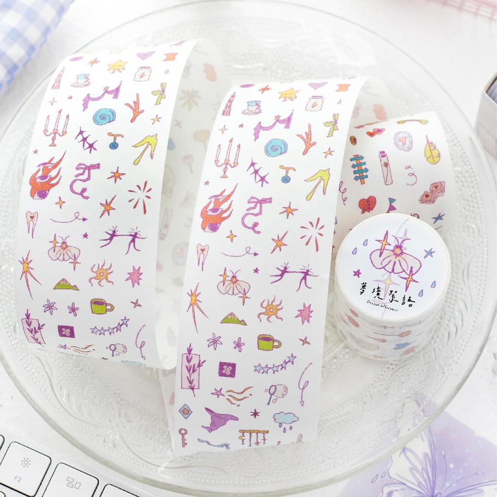 200cm/Roll INS Cartoon Masking Tapes Daily Life Decorative Label Stickers for Journal Scrapbooking Diary Album Stationery Tape