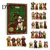 Cuenta Regresiva Navideña Temática de Mascotas Regalos Calendario de Adviento para Perros, Adornos de Acrílico 2D de Razas, Caja de Regalo de Navidad de 24 Días para Niños Calendario para Dueños con 24 Cachorros