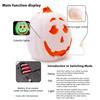 Halloween Pumpkin Lantern Spooky LED Light-up Curved Pumpkin Lamp with Sound for Trick or Treat Parties Indoor Outdoor Desktop Decor
