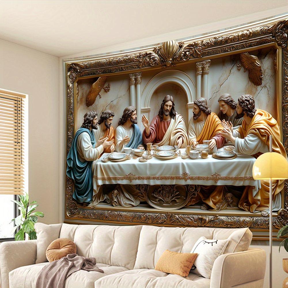 Arazzo dell'Ultima Cena Perfetto per l'Arredamento della Camera da Letto Wall Art Design Classico e Ispiratore Ideale per Amanti del Religioso e dell'Arte