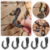 10pcs Black Outdoor S-shaped Hook 21mm Large Opening Rope Bag Holder  for Hiking Travel