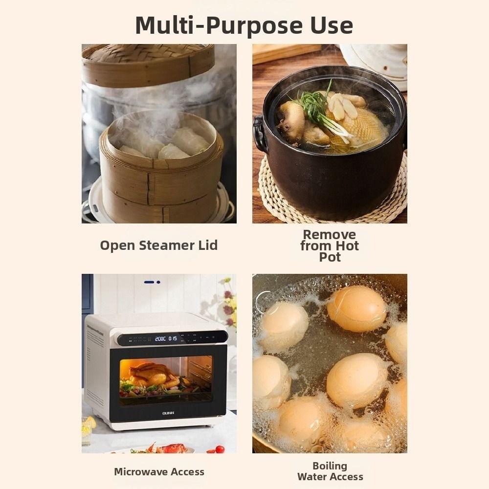 2Pcs Thickened Silicone Insulation Gloves Cartoon Bear Kitchen Hand Clamps Oven Mitts  Cooking