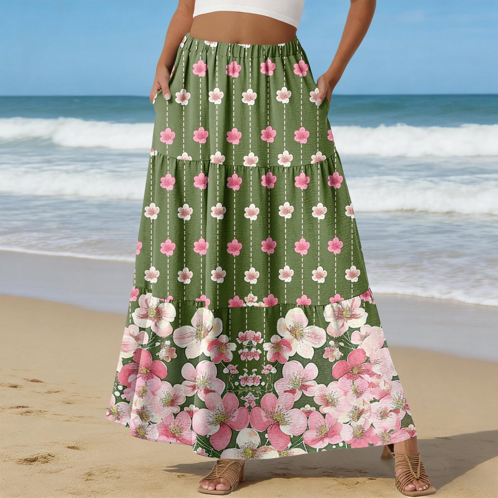 

Женская Повседневная Юбка А-силуэта с Высокой Талией и Шнурком Цветная Юбка С Карманами L армия зеленый