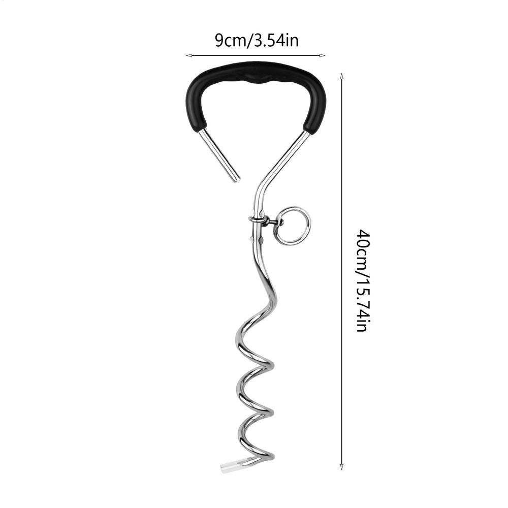 

Yard Stake For Dogs Heavy Duty Outdoor Lead Rope Stake Non-slip Ergonomic Tent Accessories Twist-Proof Pet Supplies For Outdoor чорний