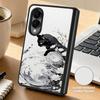 Cute Cat Rabbit Print Case For Samsung Z Fold 8 Ultra 7 6 5 4 Hybrid Leather Skin Hard PC Bumper Cover For Galaxy Z Fold8 Fold7 Fold6 Fold5