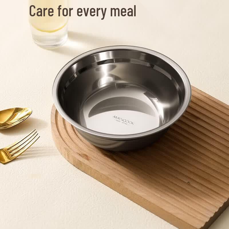 Maxcook Thickened 304 Stainless Steel Soup Bowl