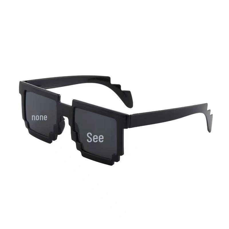 Pixelated Mosaic Glasses: Trendy Groomsmen Prank Shades for Weddings & Events