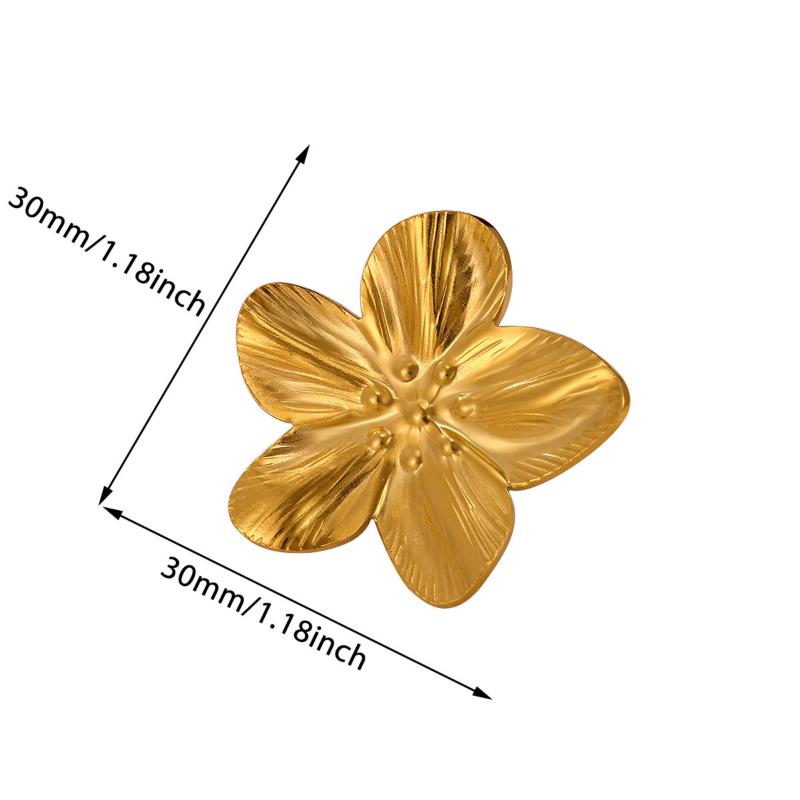 1 Pezzo Spilla Decorativa Fiore di Sole a Spirale Geometrica Colore Oro Elegante Spilla da Donna Acciaio Inossidabile Impermeabile Gioielli per Festa Matrimonio