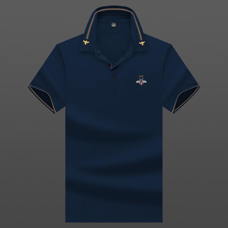 Luxury Brand Quality Men's Polo Shirt Exquisite Bee Embroid Short Sleeve Summer Lapel T-Shirt Business Casual Trend Menswea Top