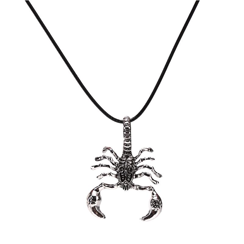 Punk Vintage Scorpion King anheng Cord Chain Halskjede Genser Retro smykker