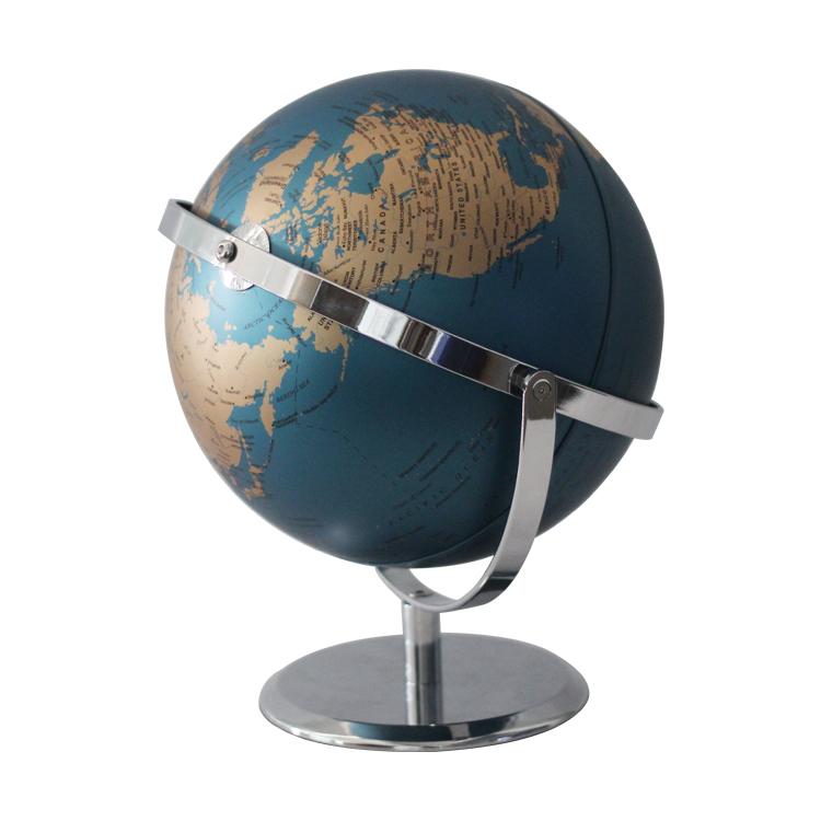 World Map Ball Teaching Art Crafts Globe English Version Alloy Table Decoration Earth Globe Decorative
