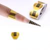 100Pcs French Nail Form Tips for Soak Off UV Gel Quick Nail Gel Gold Nail Art Design Tools