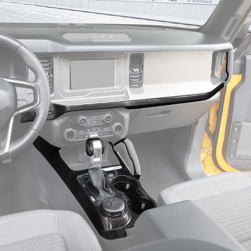 Center Console Handle Gear Shift Rearview Mirror Adjustment Decoration Protective Cover For Ford Bronco 2021 Up Car Interior Accessories